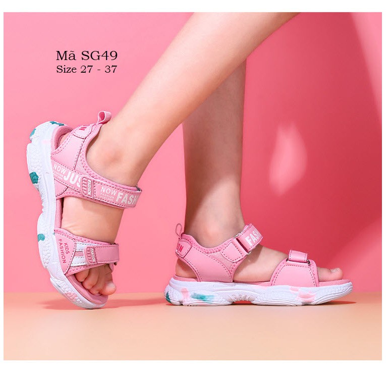 Giày sandal nữ đi học LIMIBABY siêu nhẹ quai ngang thể thao năng động cá tính phù hợp cho trẻ em gái 3 đến 12 tuổi SG49