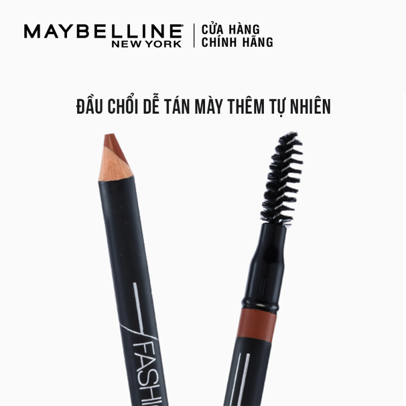 Chì Kẻ Mày 2 Đầu Với Đầu Chì Xéo Mềm Mịn 12H Maybelline New York Fashion Brow Shaping Pencil 1.5g | BigBuy360 - bigbuy360.vn