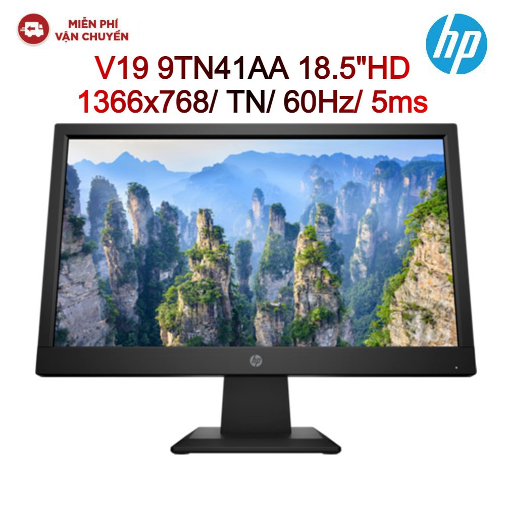 [Mã ELHP500 giảm 10% đơn 500K] Màn hình máy tính HP V19 9TN41AA 18.5"HD 1366x768/TN/60Hz/5ms