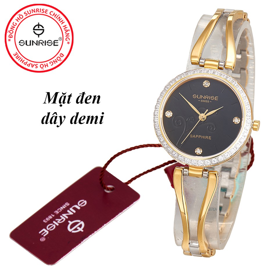 Đồng hồ nữ đính đá Sunrise 9934AA siêu mỏng kính Sapphire chống xước - Fullbox chính hãng | BigBuy360 - bigbuy360.vn