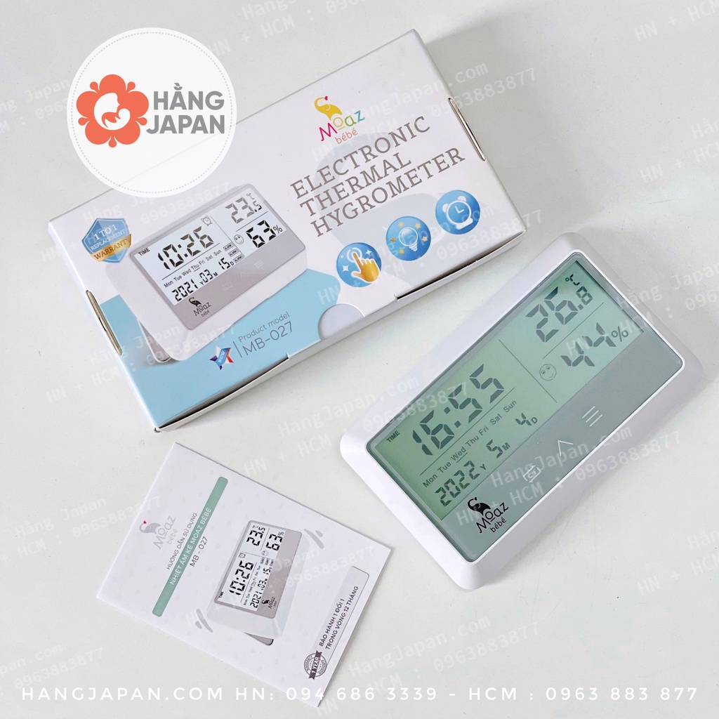 Thiết bị đo độ ẩm và nhiệt độ trong nhà MOAZ BEBE MB027