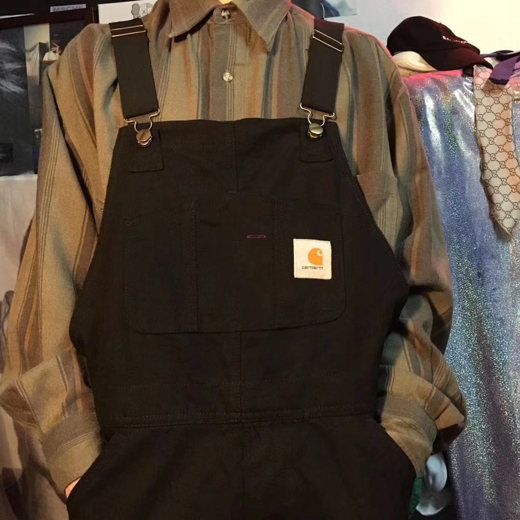 BYXI carhartt Carhart suspender pants loose jeans overalls straight pants couple fashion casual men and women 2021