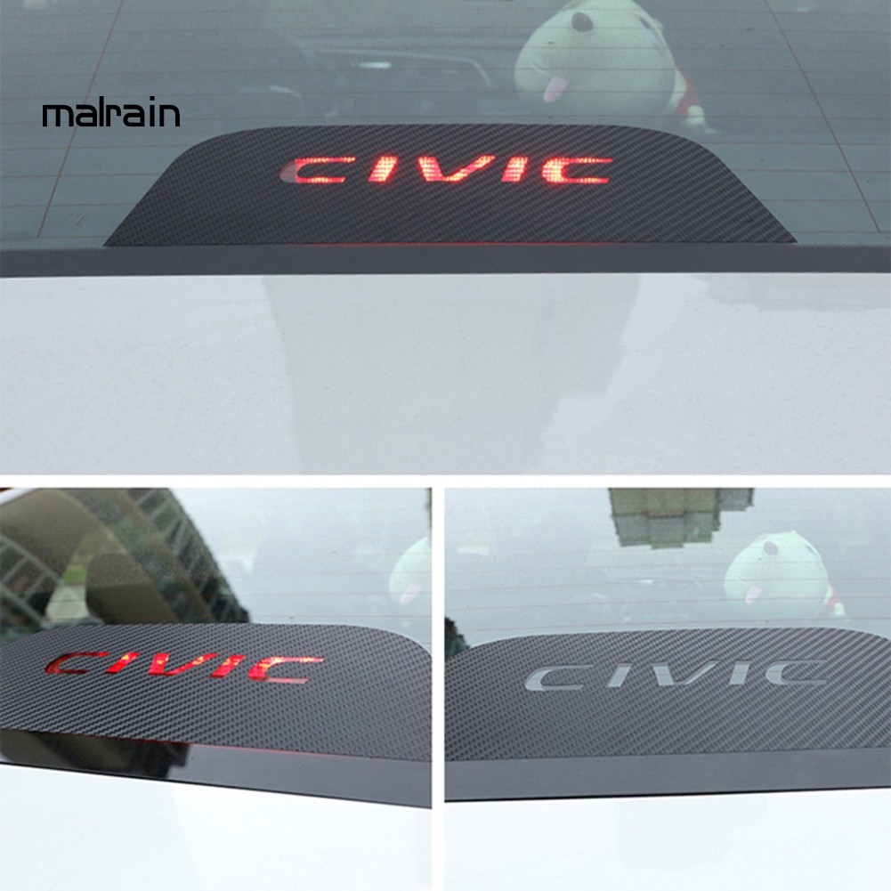 Miếng Dán Đèn Phanh Xe Hơi Honda Civic Chất Liệu Sợi Carbon