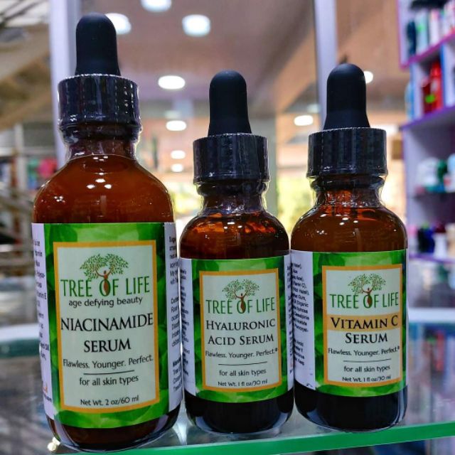 Bộ 3 Serum Tree of Life chống lão hóa Vitamin C Serum, Retinol Serum và Hyaluronic Acid Serum 30ml