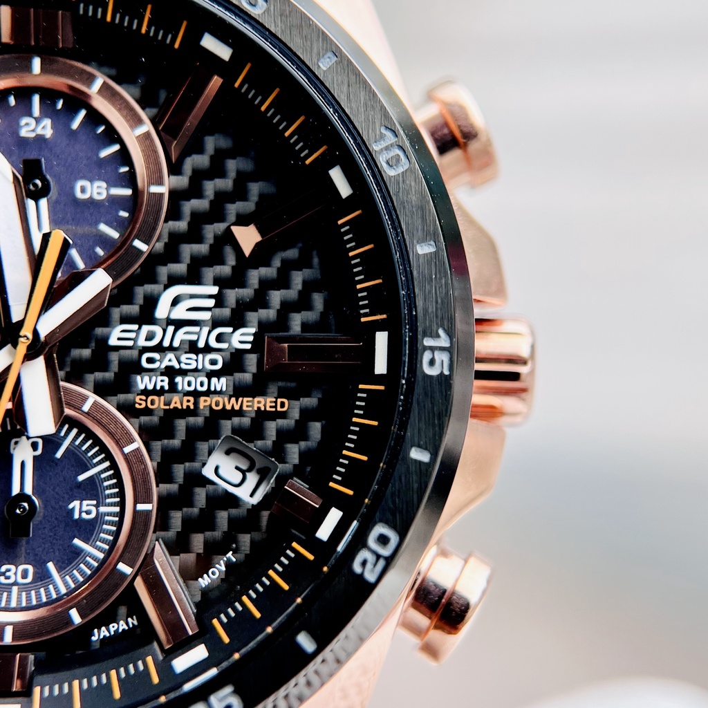Đồng hồ nam Casio Edifice EQS-900PB-1A Pin năng lượng mặt trời Chống nước 100m Bảo hành 5 năm Hyma Watch