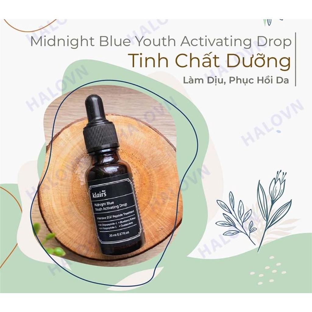 Tinh chất dưỡng da Dear Klairs Midnight Blue Youth Activating Drop 20ml Quà Tặng Mẹ