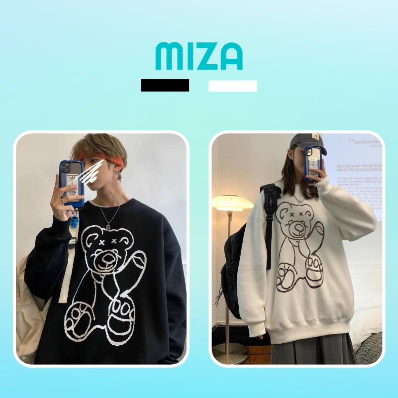 Áo khoác sweater nam nữ unisex form rộng đôi nỉ ngoại local brand đẹp cặp đôi ulzzang hàn quốc oversize dày mịn zip GẤU