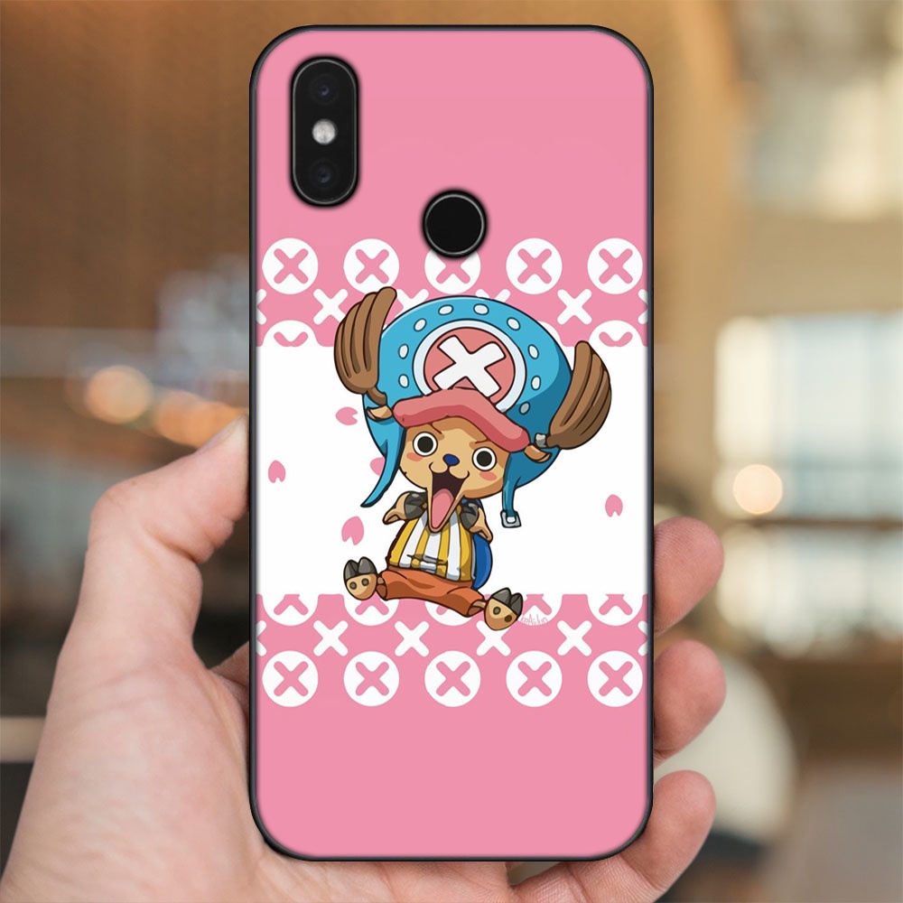 Ốp lưng Xiaomi Mi 8, Mi 8 SE viền đen in hình Chopper One Piece Đảo Hải Tặc