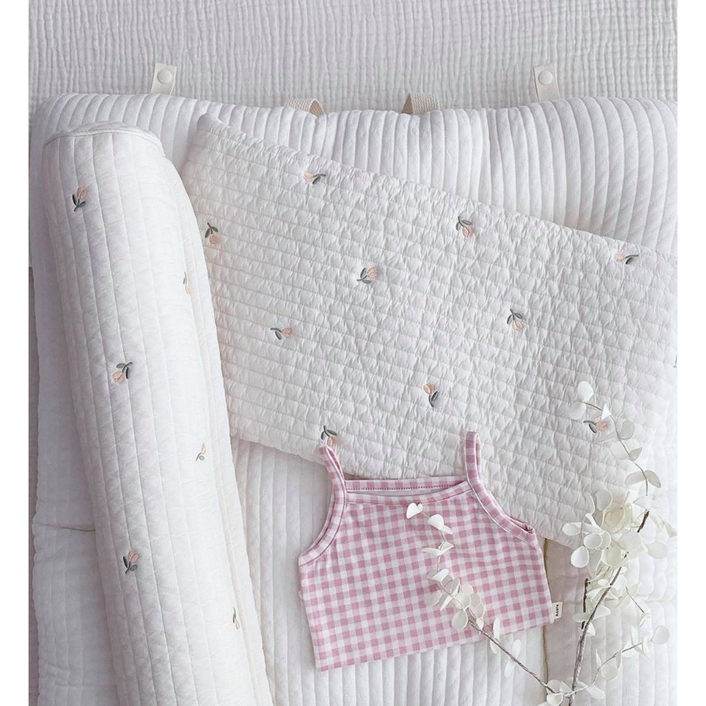 GỐI ÔM TRÒN COTTON THÊU CHO BÉ #madeinKorea, quilting, Dottodot, Dot to dot, Malolotte, nội địa Hàn