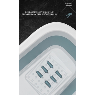Bồn Tắm Gấp Gọn Cho Người Lớn( có sẵn ) Chất Liệu Nhựa Silicon Và TPE  , có nhiệt kế và massga chân có nắp xông hơi .