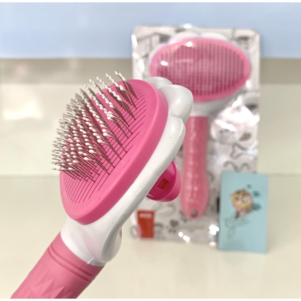 Lược chải lông mèo có nút bấm cho mèo lông dài và lông ngắn - XOIML