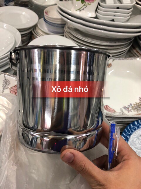 Xô đựng đá inox. Ko kèm gắp đá