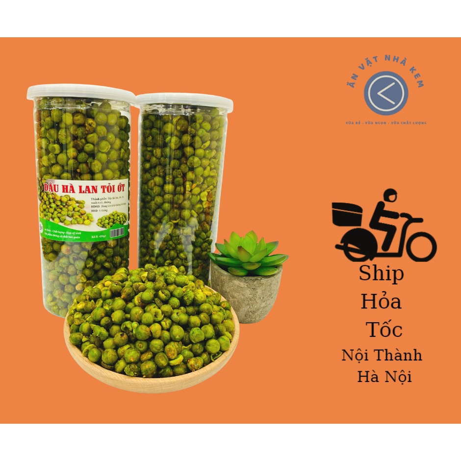 ĐẬU HÀ LAN TỎI ỚT_ GIÒN THƠM NGON - 450G  An Toàn Vệ Sinh Thực Phẩm