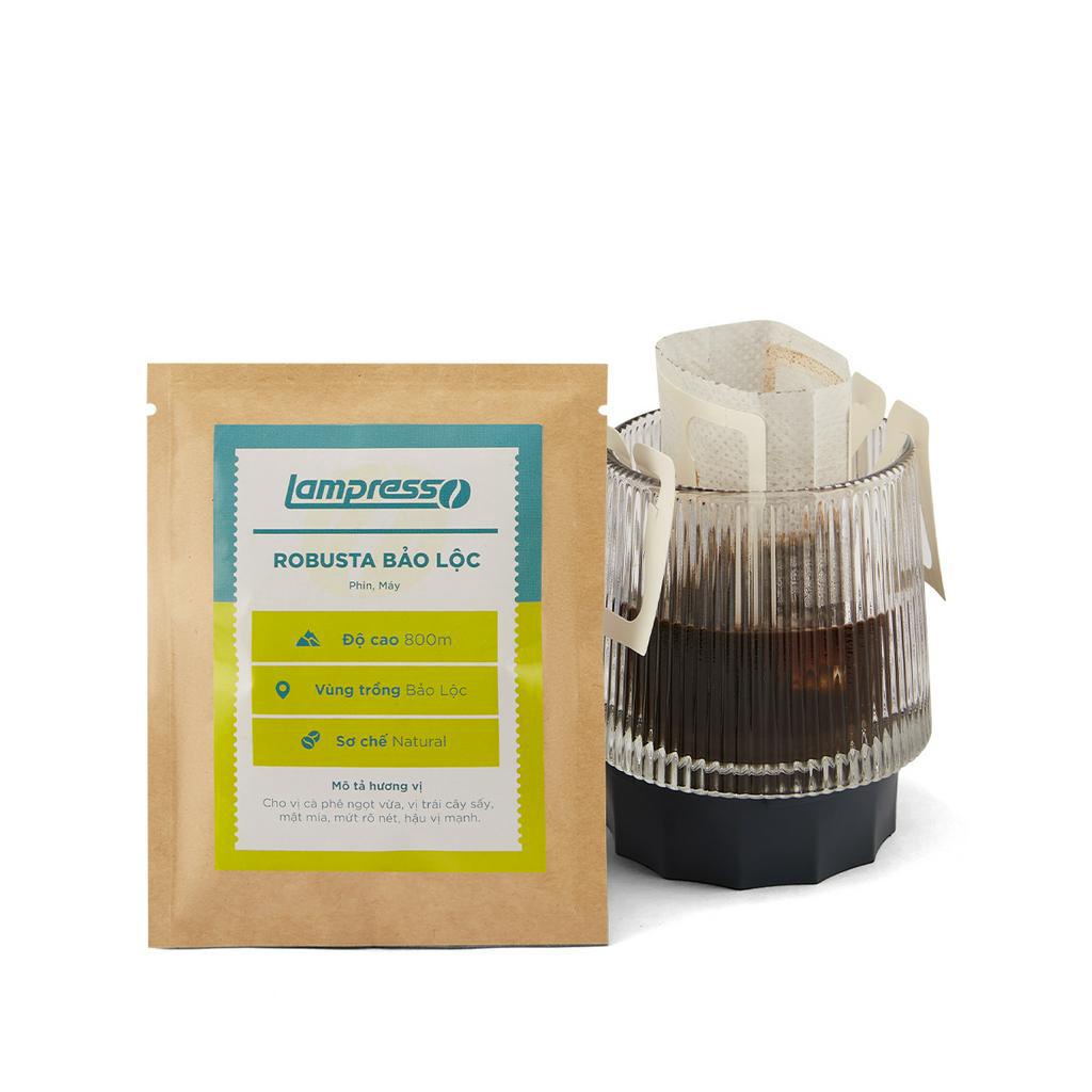Cà phê phin giấy nguyên chất gói 20g cafe robusta, arabica phù hợp pha khi đi du lịch văn phòng tiện lợi