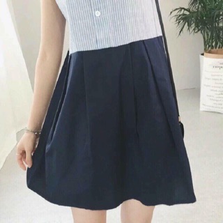Váy phối áo sơ mi