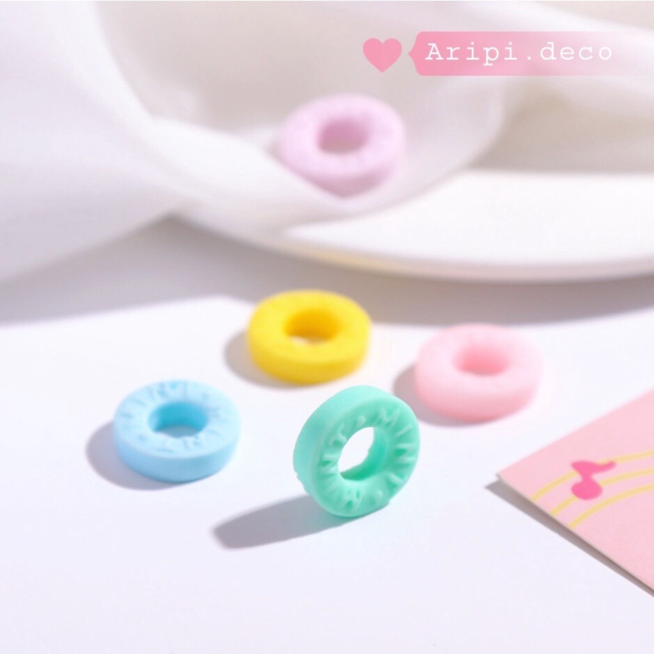 Charm viên kẹo sáo tròn bạc hà Mint B81 /Nguyên liệu làm phụ kiện handmade vòng tay / resin