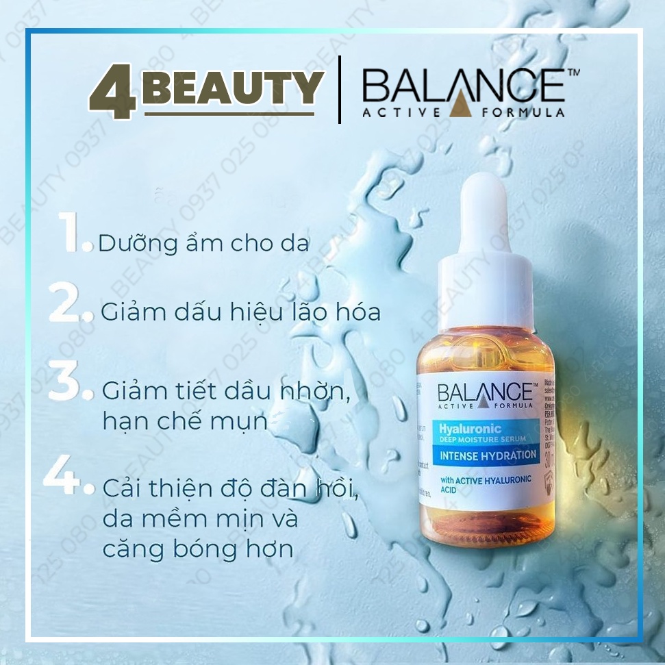Tinh Chất Balance Active Formula Dưỡng Ẩm Da 30ml Hyaluronic Deep Moisture Serum