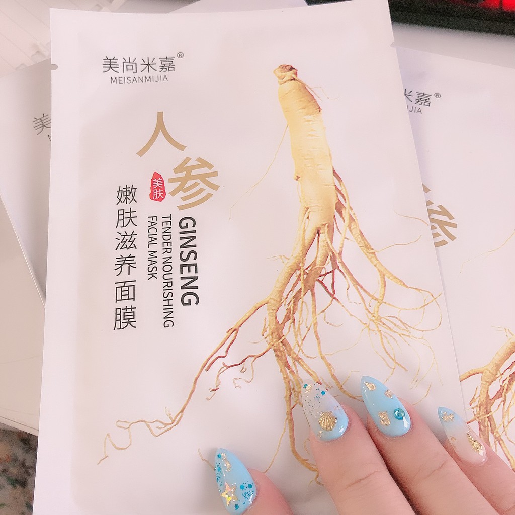 Mặt nạ nhân sâm Hàn Quốc GINSENG mặt nạ giấy ngăn ngữa lão hóa dưỡng da 1 miếng