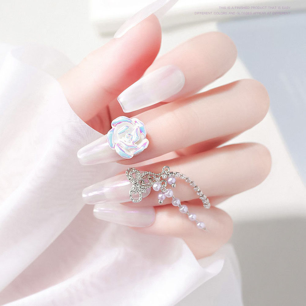 [Hàng mới về] Hộp phụ kiện hình hoa hồng 3D trang trí móng nghệ thuật