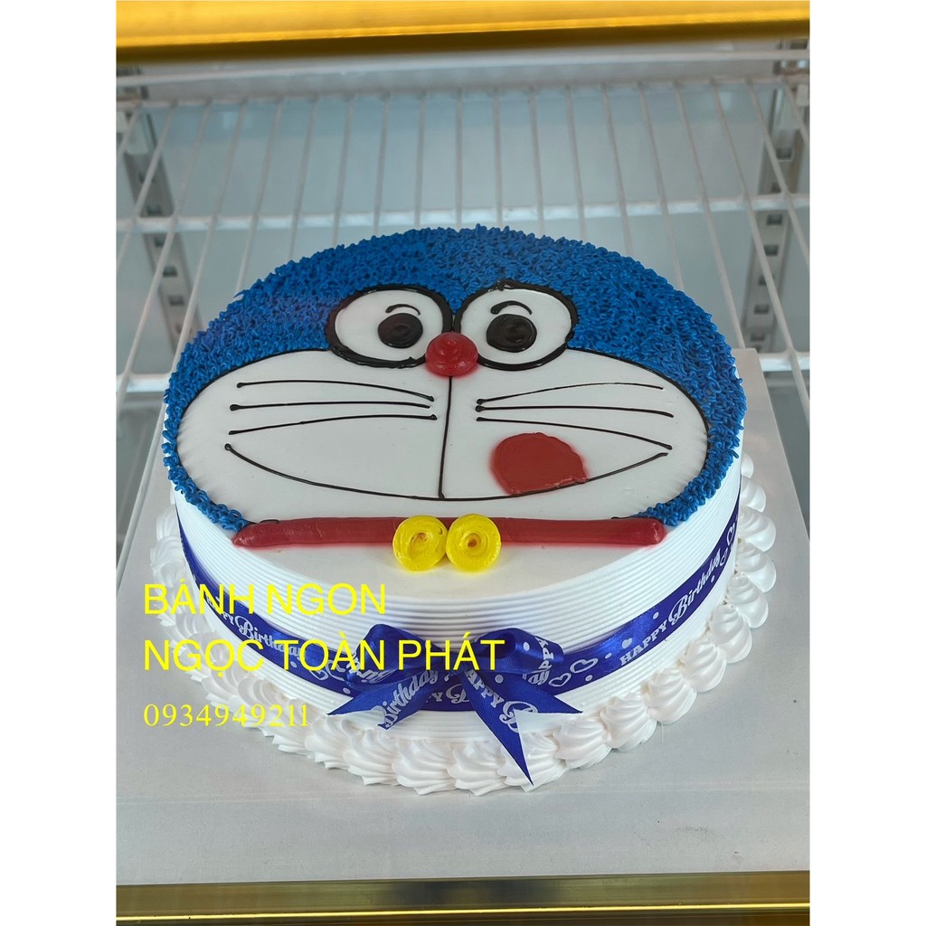 BÁNH KEM SỮA TƯƠI DORAEMON 1.5 TẤC GIAO NGAY TRONG NGÀY