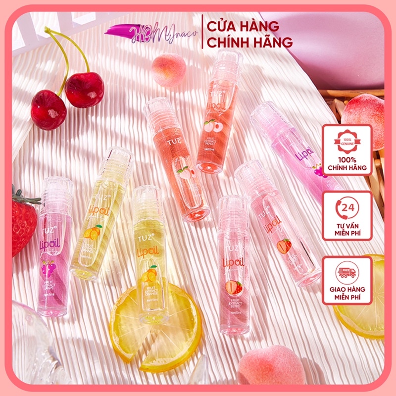 Son Dưỡng Môi trái cây ngọt ngào TUZ fruit - Son dưỡng ẩm chống khô môi Peach mask Lameila Heyxi Kissbeauty