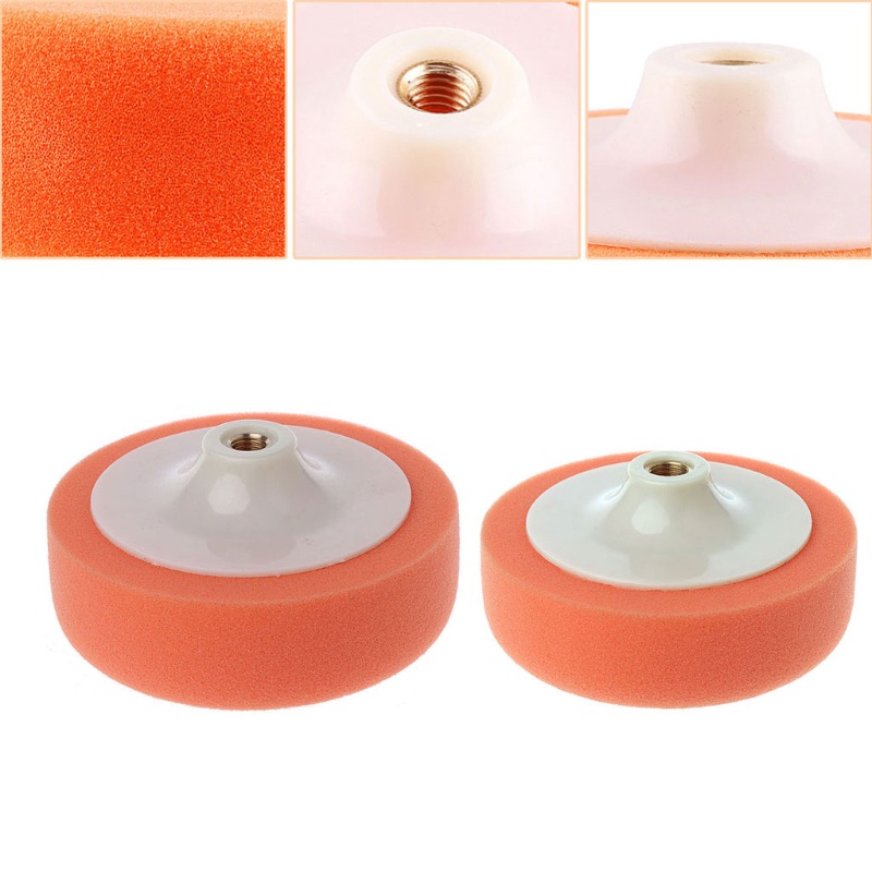 Đĩa Xốp Đánh Bóng Xe Hơi Màu Cam Kích Thước 6 Inch 15cm Chất Lượng Cao