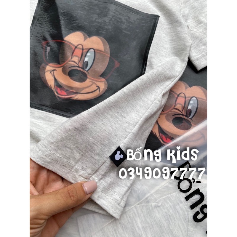 Áo Pull Bé Trai Mickey 3D Ghi DN