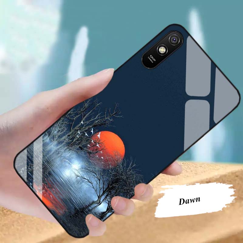 Ốp Lưng XIAOMI Redmi 9a Mặt kính cường lực Cao Cấp, Sang Trọng thiết kế Độc Quyền