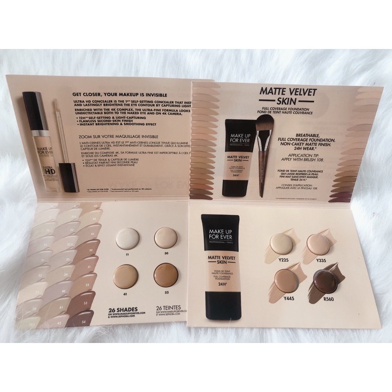 Sample Kem nền Makeup forever Matte Velvet Skin 2.5mlx4