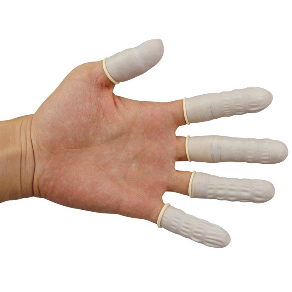 UUMIR Bộ 100 bao ngón tay cao su chống trượt dùng 1 lần tiện lợi