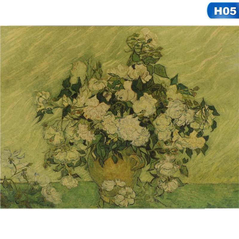 1 Tấm Áp Phích Bằng Giấy Kraft In Hình Tranh Sơn Dầu Của Họa Sĩ Qiboupan Claude Monet / Van Gogh