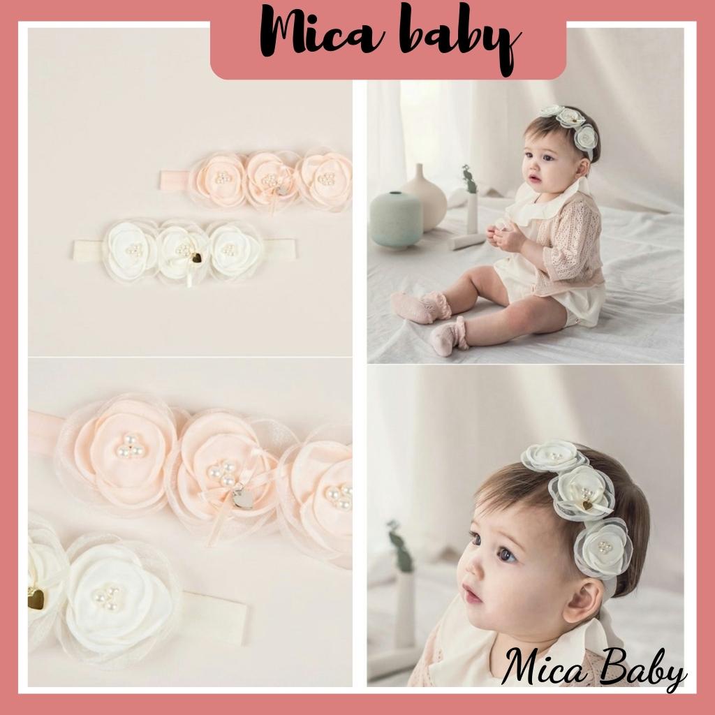 Băng đô kiểu dáng hoa hồng dễ thương cho bé Mica baby BD01