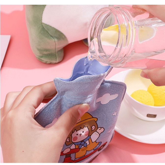 Túi chườm nóng lạnh đa năng có lớp vỏ nhung túi sưởi giữ nhiệt chườm ấm nóng đau bụng kinh hiệu quả cho bạn gái