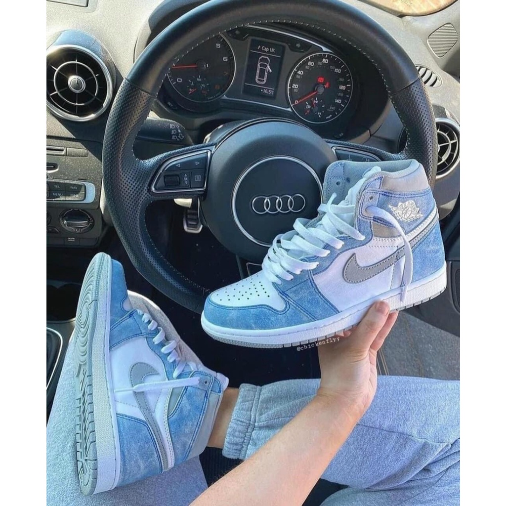Giày 𝐉𝐨𝐫𝐝𝐚𝐧 1 [Free Ship ] Giày 𝐚𝐢𝐫 𝐉𝐨𝐫𝐝𝐚𝐧 hyper royal xanh nỉ cao cổ mới, Giày JD1 xanh loang nam nữ hot nhất 2021