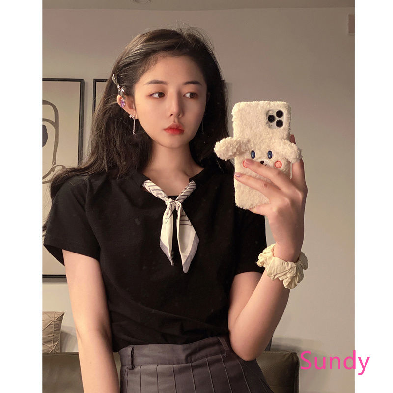 Áo thun dáng rộng thời trang mùa hè phong cách Hàn Quốc cho nữ