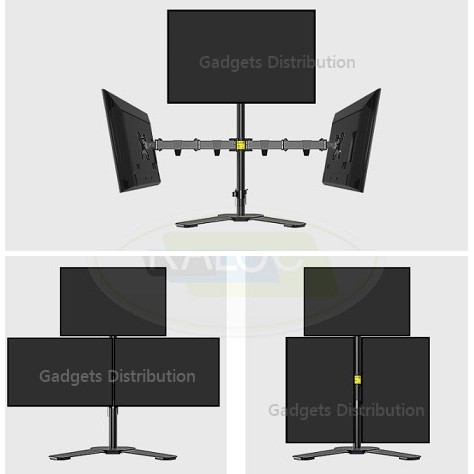💥💥GIÁ TREO 3 MÀN HÌNH MÁY TÍNH ĐỂ BÀN KALOC 230 - T 1 TRÊN 2 DƯỚI arm monitor