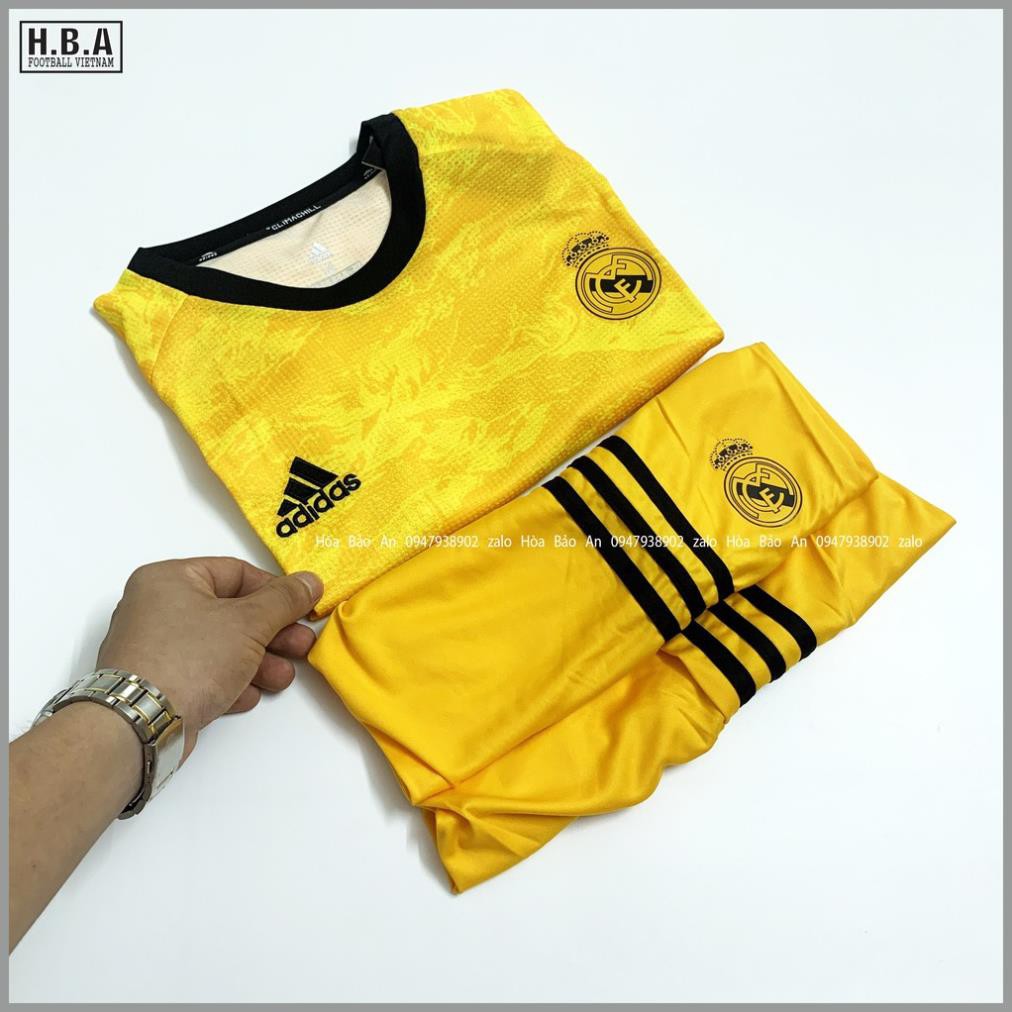 [FREESHIP] Quần Áo Bóng Đá CLB Thủ môn Real madrid 2019/ Áo thủ môn Real madrid màu vàng  ཾ