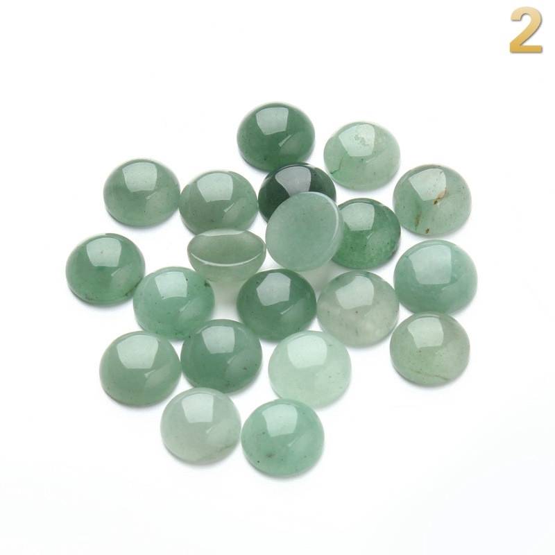Bộ 20 Viên Đá Cabochon Tròn Tự Nhiên Dùng Làm Nhẫn