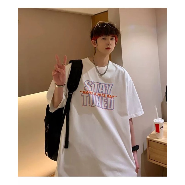 Áo Thun tay lỡ unisex STAY TUNED