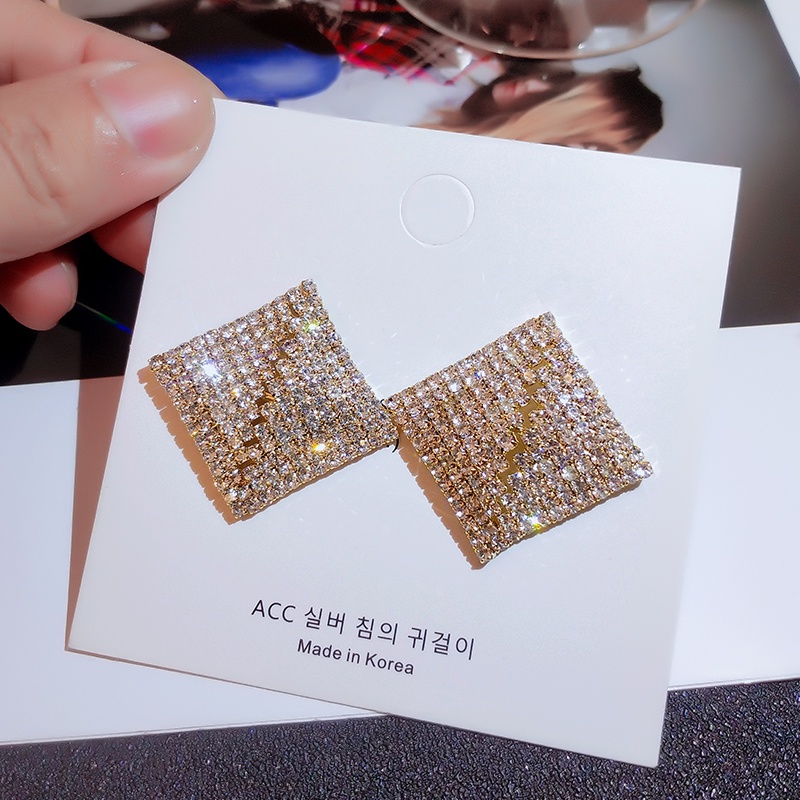 Khuyên tai JIUDUOLAN thiết kế phong cách Hàn Quốc sáng bóng thanh lịch dành cho nữ