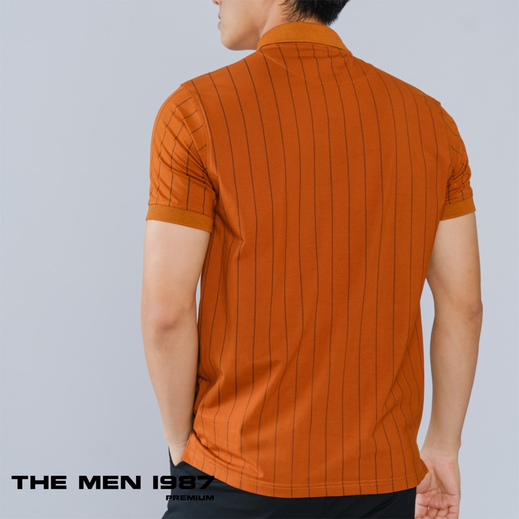 Áo Polo Nam Phối Sọc The Men 1987 Chất Thun Cotton Co Dãn 4 Chiều Xuất Xịn, Chuẩn Form