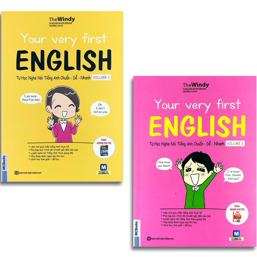 Sách - Your Very First English - Tự Học Nghe Nói Tiếng Anh Chuẩn - Dễ - Nhanh (Lẻ, tùy chọn volume 1, 2)