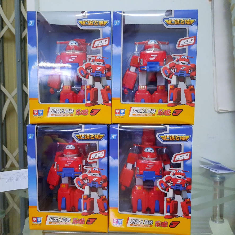 Đồ chơi super wings đội bay siêu đẳng mô hình robot Jet cỡ lớn và máy bay mini