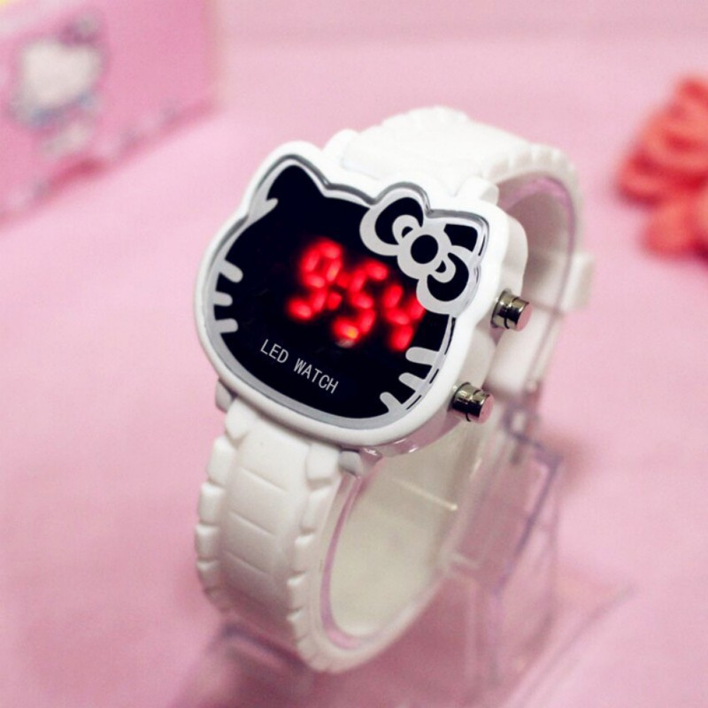 Đồng hồ đèn LED hình Hello Kitty chống nước cho bé | BigBuy360 - bigbuy360.vn