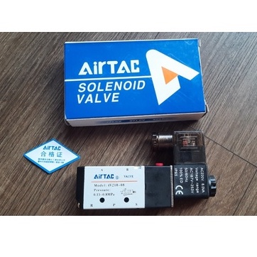 Van điện từ khí nén ⚡ CAO CẤP ⚡ Van điện từ 4V210-08-24VDC 1 coil AIRTAC độ bền cao ren 13