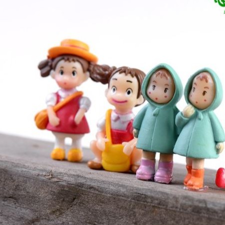 Bộ 2 búp bê áo choàng xanh-mang giỏ Minidoll