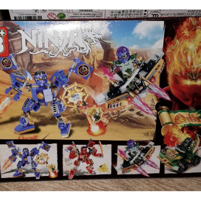 Lắp ráp 1 hộp LegoNinja Robot LB556 có nhiều chi tiết bằng nhựa rất đẹp