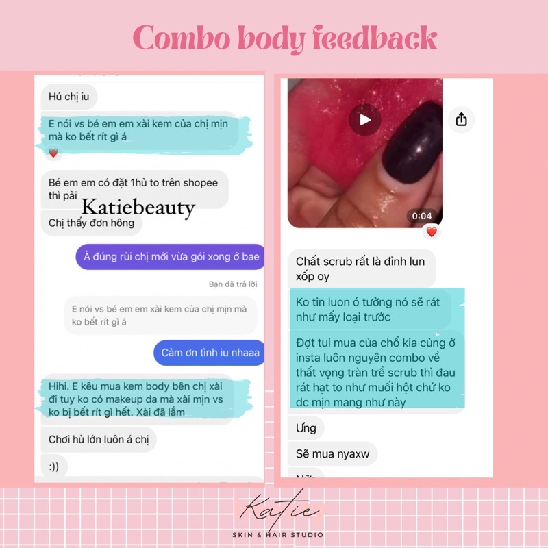 Combo dưỡng trắng body Scrub + body lotion phiên bản dùng thử