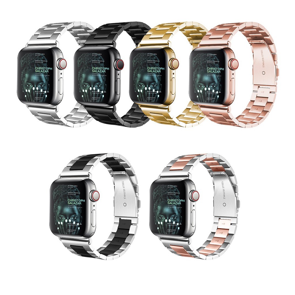 Dây lưới hợp kim không gỉ đồng hồ thời trang Apple Watch cao cấp - khóa nam châm PKHRAPS006