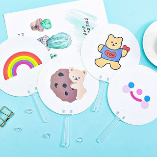 Quạt giấy hình cute